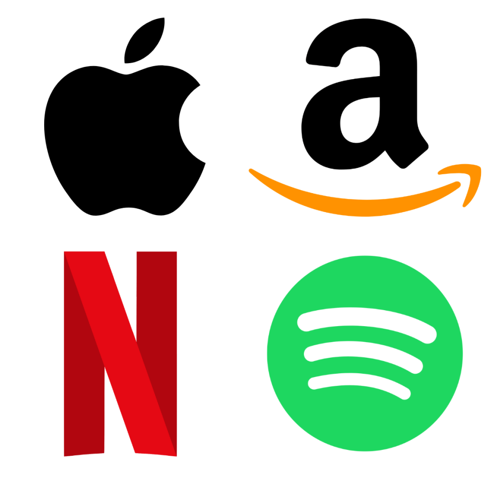 Apple Amazon Netflix Spotify